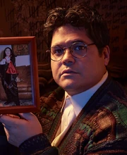 Guillermo presents a photo of himself dressed as Armand.