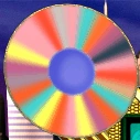 The colored Wheel used when introducing a puzzle's category.
