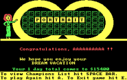 Bonus Round win (Dream Vacation)