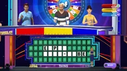 the split screen, game in progress