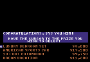 Bonus Round prize selection