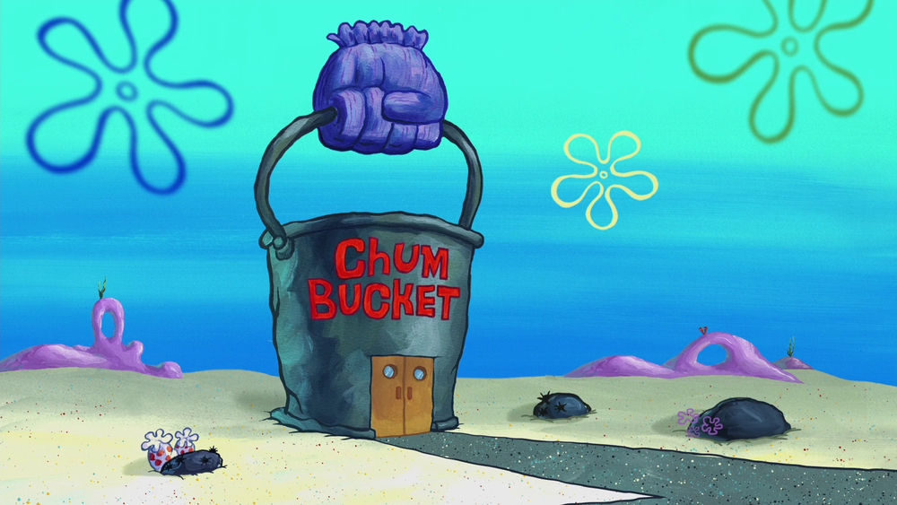 krusty krab and chum bucket