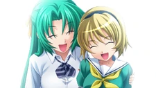 Shion e Satoko em CG de  mostrando sua nova relação após os horrores de 