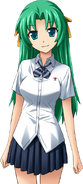 Shion's sprite from Higurashi no Naku Koro ni Sui, in her St. Lucia summer uniform