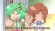 Mion takes some exception to the way Keiichi treats them differently.