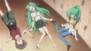 Mion, Keiichi, and Shion lie dead.