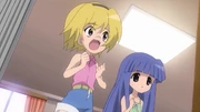 Satoko and Rika are also impressed by Keiichi's culinary expertise.
