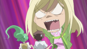 Miyo expresses her disagreement with Keiichi's suggestion that Rena has lost her mind.