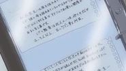 Keiichi's torn memo with the middle portion removed.