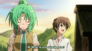 Mion Blushes at Keiichi