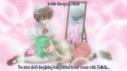 Mion dreams of Keiichi . . . cleaning her ears!