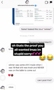 A direct message conversation Billie had with Instagram user @hatimypunto