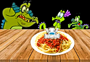 Theres a yeti in our spaghetti!
