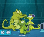 Cranky spewing a watermelon