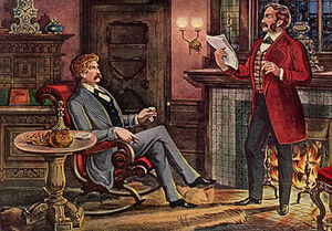 Mark Twain (seated, illustrated)