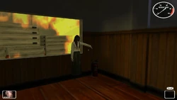 Na-yeong assisting Hui-min during the Lecture Hall fire.