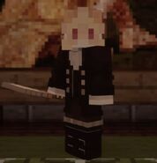 Serapter, holding a duster while in his butler uniform.