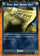 "Giant Dogs Besiege City!" Rage card depicting a breaking of the Veil. Art by Brian LeBlanc