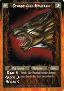 Rage card depicting Stands-like-Mountain in Crinos.
