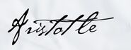 Aristotle's signature from Beckett's Jyhad Diary