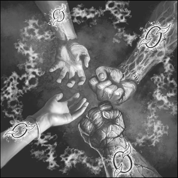 A brand between four Prometheans