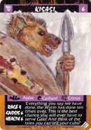 Kisasi Rage card depicting her Crinos form. Art by H. C. O'Neill