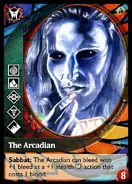 The Arcadian VTES card. Art by Ken Meyer, Jr.