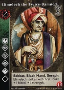 Elimelech the Twice-Damned VTES card. Art by Jeff Laubenstein
