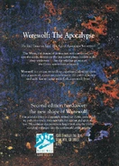 WTA2ndedNOWPosterText.jpg (2.11 MB) Back of the Werewolf: The Apocalypse 2nd Edition Now Poster.