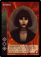 Arishat VTES card. Art by Samuel Araya