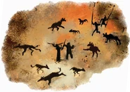 Cave art depicting the Impergium from a human perspective.