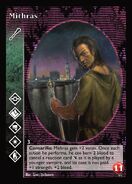 Mithras VTES card. Art by Ginés Quiñonero