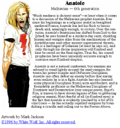 Anatole's bio from the old White Wolf website. Art by Mark Jackson