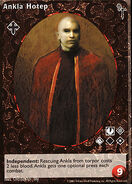 Ankla Hotep VTES card. Art by Christopher Shy