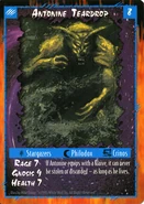 Rage card depicting Antoine Teardrop in Crinos form. Art by Mike Danza.