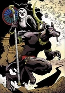 Silent Striders (3° Ed. pág. 24 Versão BR) from Tribebook: Silent Striders. Art by Steve Prescott and Sherilyn Van Valkenburgh.