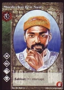Mordechai Ben-Nun VTES card (Heirs to the Blood set). Art by Ken Meyer, Jr.
