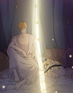 Athanasia sleeps peacefully beside Claude.