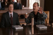 Jonathan Mangum cameoing as Jack Nicholson's character's lawyer in the film