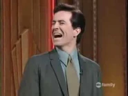 Colbert getting carried away.jpg (9 KB) Playing "Party Quirks"