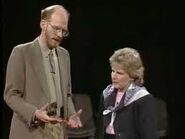 Ron West with Sandi Toksvig