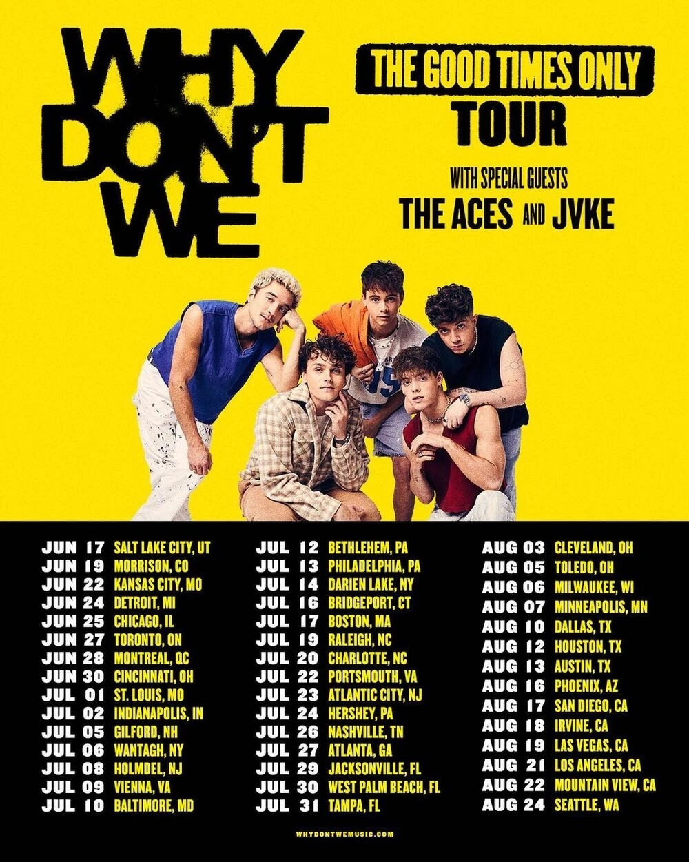 The Good Times Only Tour Why Don’t We Very Important Limelights Only