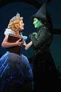 Megan Hilty as Glinda with Eden Espinosa as Elphaba