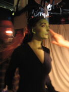 Elphaba Julia Murney makeup touch up