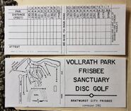 1981 Bratwurst City Frisbee scorecard