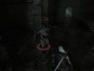 Walka z Flederem w przygodzie „Wiedźminkołaj” - screen autorstwa twórców przygody