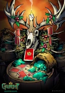 Leszy na grafice paczki świątecznej w Gwint: Wiedźmińska Gra Karciana