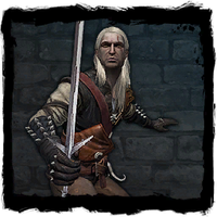 Geralt w grze komputerowej „Wiedźmin”
