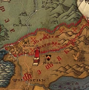 Mapa Królestwa z oznaczonym Górnym Aedirn