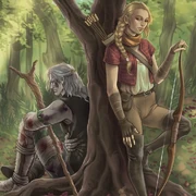Milva relacjonuje Geraltowi wydarzenia ze świata (by Doro Kitsune)